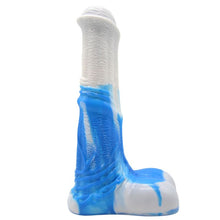 Load image into Gallery viewer, Horse Dildo Blue/White
