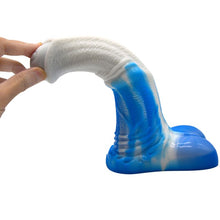 Load image into Gallery viewer, Horse Dildo Blue/White
