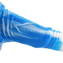 Load image into Gallery viewer, Horse Dildo Blue/White
