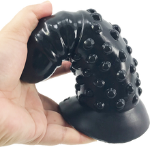 Load image into Gallery viewer, FAAK G133 Fat Anal Plug 7&quot; Liquid Silicone Butt Black
