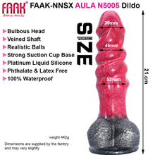 Load image into Gallery viewer, FAAK N5005 Aula 8&quot; Platinum Silicone Anal Plug Dildo
