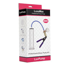 Load image into Gallery viewer, LuxaMax Brass Handle Penis Pump Set w Gauge
