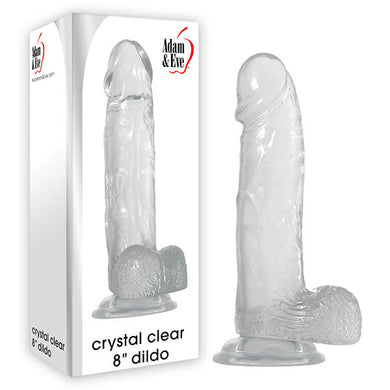 Adam & Eve Crystal Clear 8'' Dildo - LOVEBEE