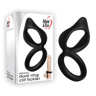 Adam & Eve Silicone Dual Ring Clit Tickler - LOVEBEE