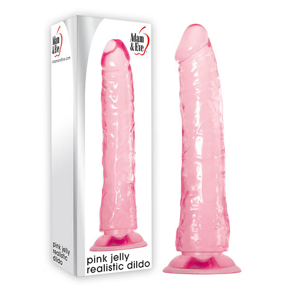 Adam & Eve Pink Jelly Realistic Dildo - LOVEBEE