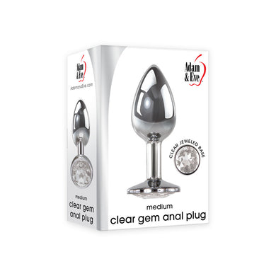 Adam & Eve Clear Gem Anal Plug - Medium - LOVEBEE