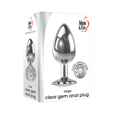 Adam & Eve Clear Gem Anal Plug - Large - LOVEBEE