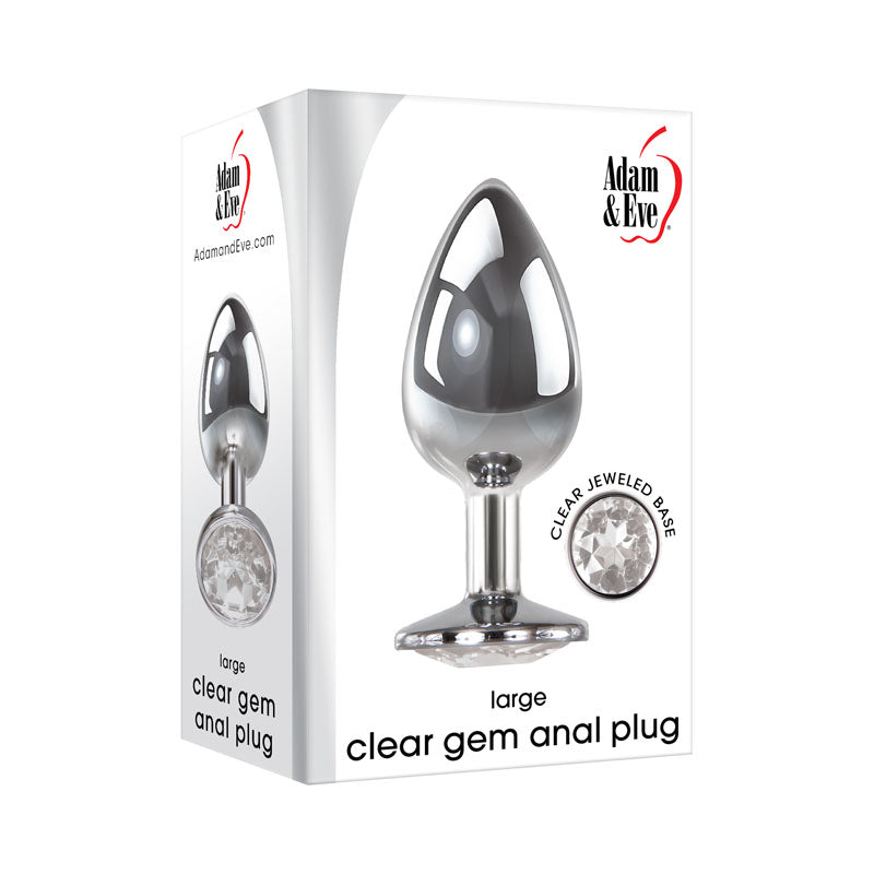 Adam & Eve Clear Gem Anal Plug - Large - LOVEBEE