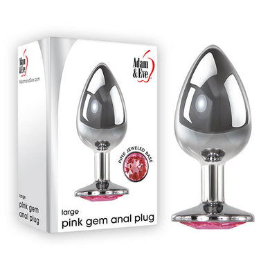 Adam & Eve Pink Gem Anal Plug - Large - LOVEBEE