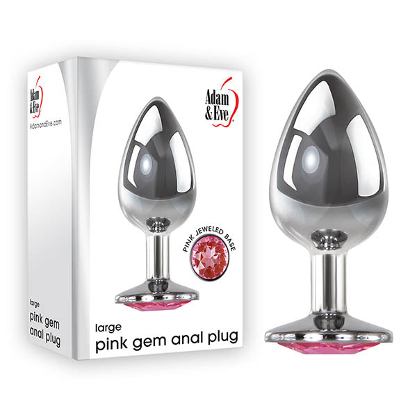 Adam & Eve Pink Gem Anal Plug - Large - LOVEBEE
