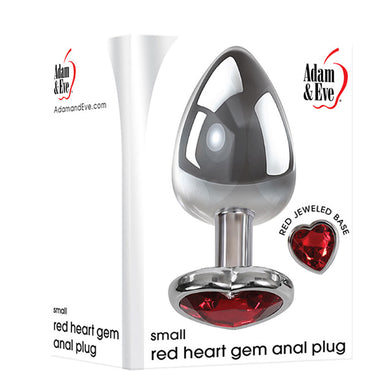 Adam & Eve Red Heart Gen Anal Plug - Small - LOVEBEE