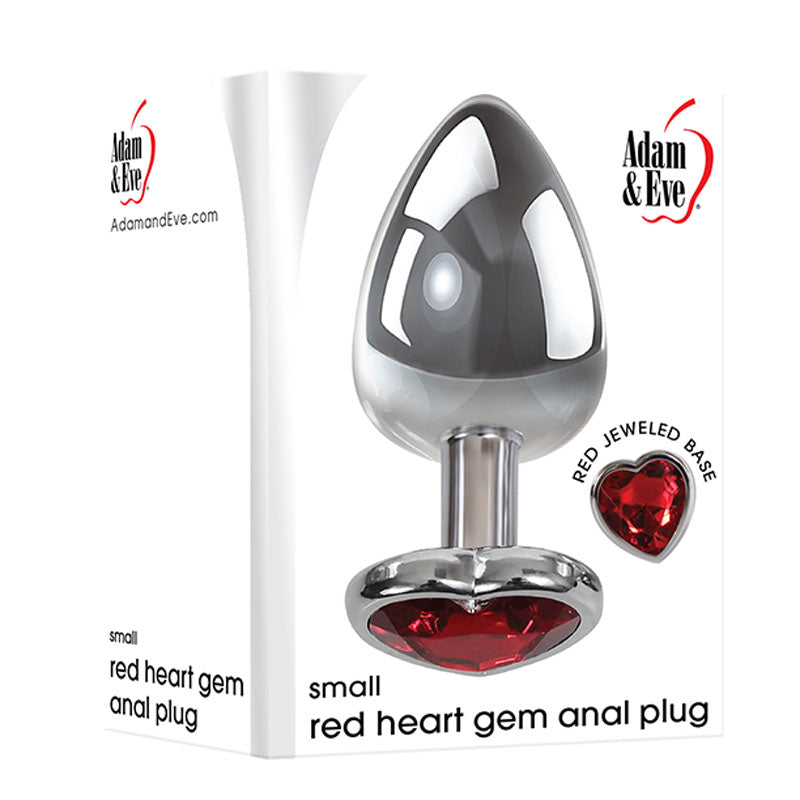 Adam & Eve Red Heart Gen Anal Plug - Small - LOVEBEE