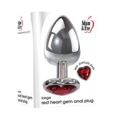 Adam & Eve Red Heart Gen Anal Plug - Large - LOVEBEE