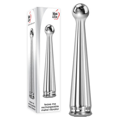 Adam & Eve Tease Me Rechargeable Metal Vibrator - LOVEBEE