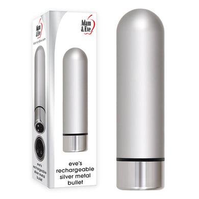 Adam & Eve Rechargeable Silver Metal Bullet - LOVEBEE