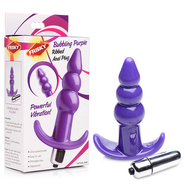 Frisky Ribbed Vibrating Butt Plug