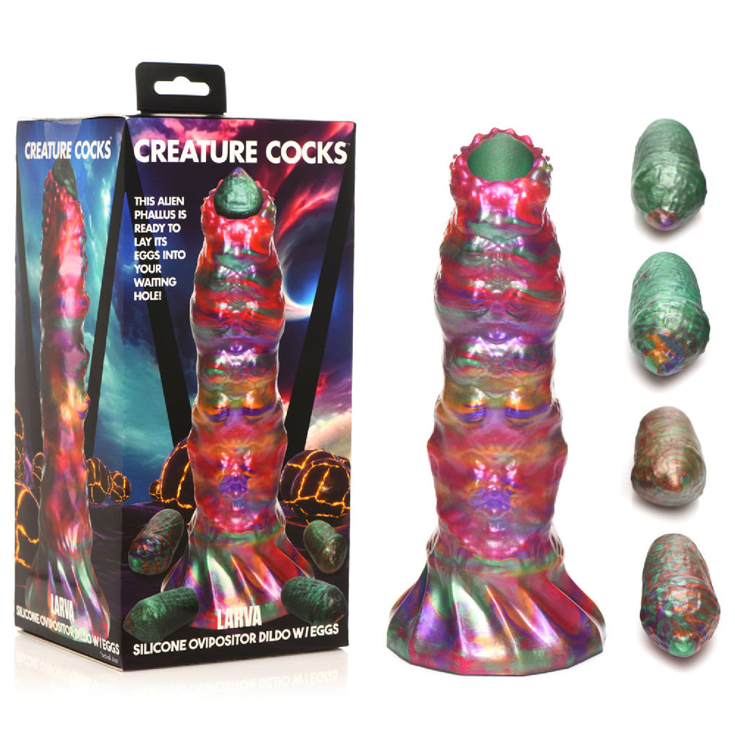 Creature Cocks Larva Silicone Dildo Fantasy Eggs Hollow 9