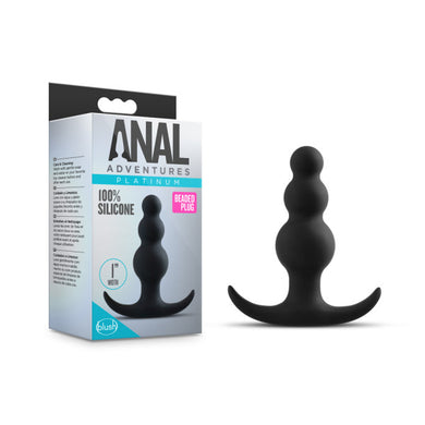Anal Adventures Platinum Beaded Plug - LOVEBEE