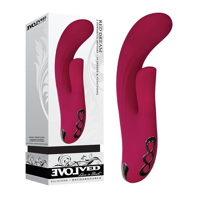 Evolved Red Dream G Spot Rabbit Vibrator Clitoral Stimulator USB Sex Toy