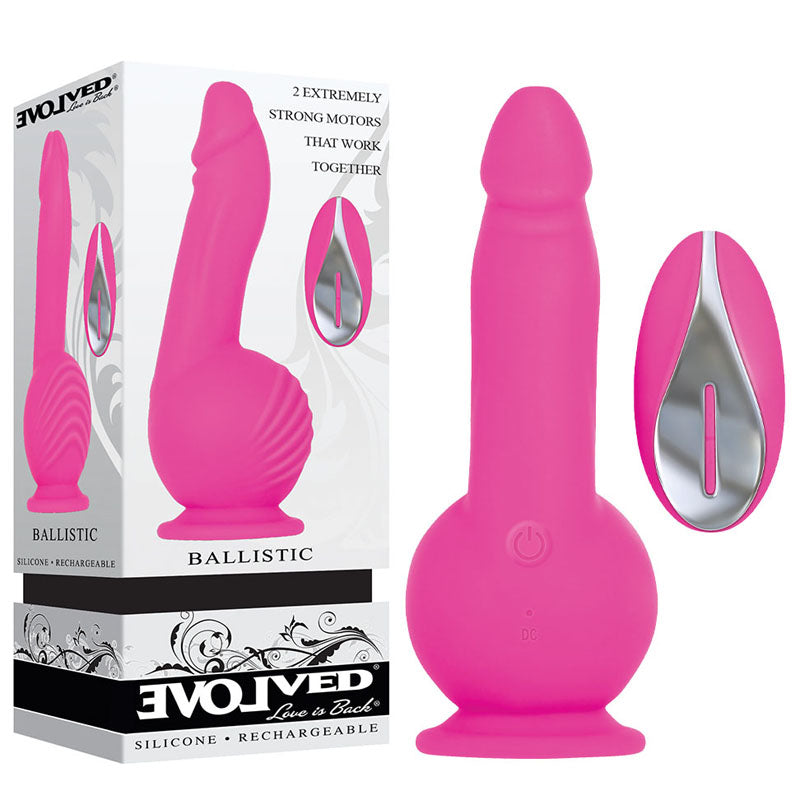 Evolved Ballistic Remote Control Vibrating Dildo Rechargeable Dong