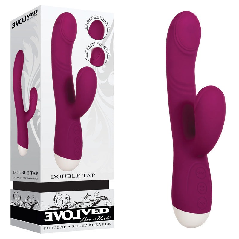 Evolved Double Tap Rabbit Vibrator Thumping Vibe Rechargeable Sex Toy