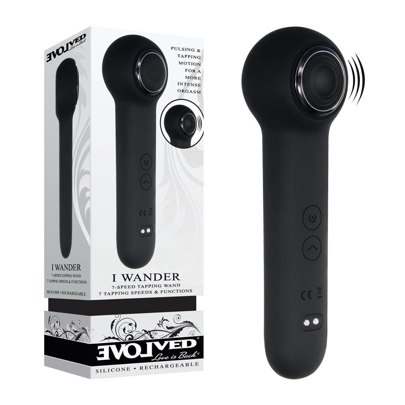 Evolved I WANDER Clitoral Stimulator Tapping Wand Vibrator USB Sex Toy