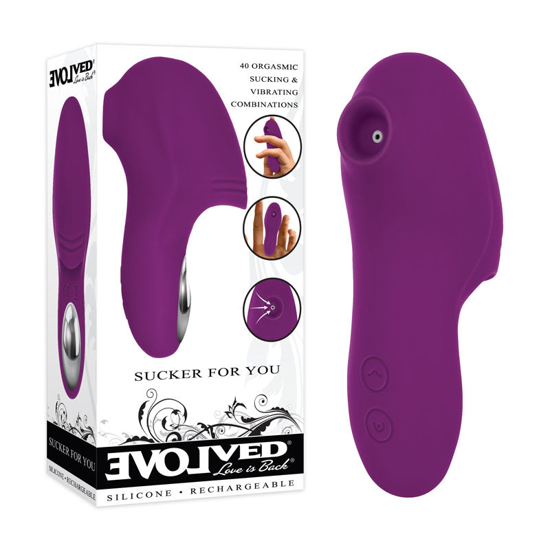 Evolved SUCKER FOR YOU Vibrator Sucking & Vibrating Clitoral Stimulator Sex Toy