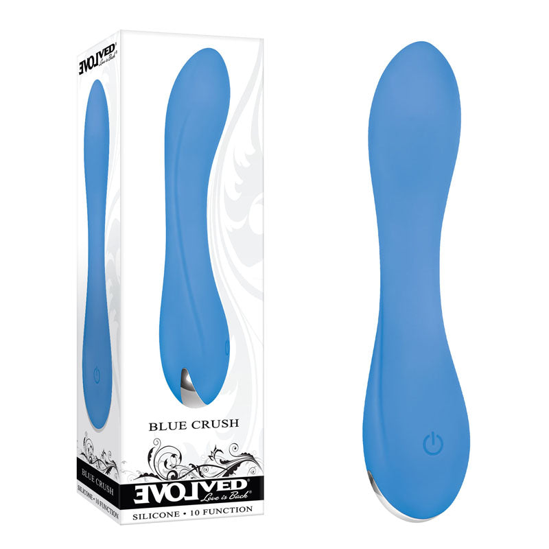 Evolved BLUE CRUSH Flexible Vibrator USB Rechargeable 10-Speed Vibe Sex Toy