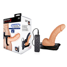 Load image into Gallery viewer, Erection Assistant 2 Vibrating Strap-On Hollow 8&quot; Dildo Cock Couples Sex Toys
