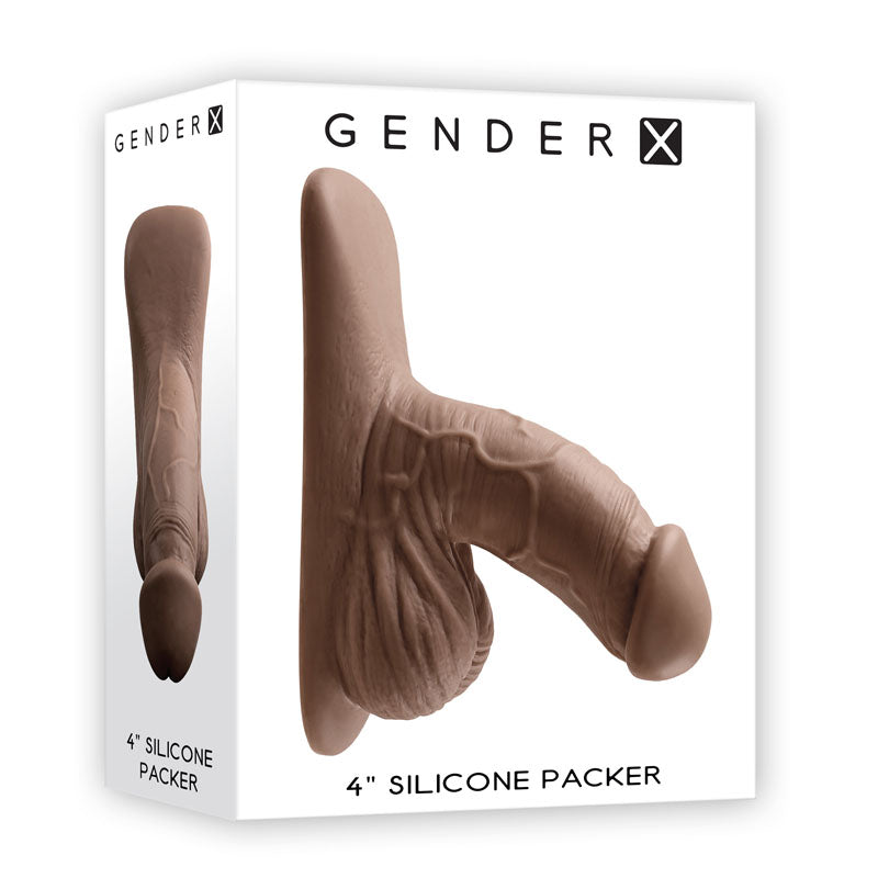 Gender X 4'' SILICONE PACKER DARK