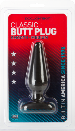 Butt Plug - Smooth - Medium (Black)