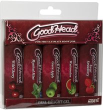 Load image into Gallery viewer, Goodhead Oral Delight Gel Edible Sex Lubricant Personal Flavoured Lube 5-pack
