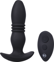 Load image into Gallery viewer, RISE - Rechargeable Silicone Anal Plug With Remote - Black
