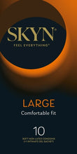Load image into Gallery viewer, LifeStyles Skyn Large Male Condoms 10&#39;s

