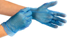 Load image into Gallery viewer, 100 X Disposable Vinyl Gloves - Blue - LOVEBEE
