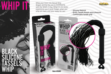 Load image into Gallery viewer, Whip It! Black Tassel Whip BDSM Bondage
