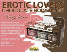 Load image into Gallery viewer, Edible Erotic Lovers Chocolate Body Paint Neapolitan Flavoured Bondage BDSM Sex
