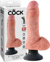Load image into Gallery viewer, 8&quot; Vibrating Cock With Balls (Flesh)
