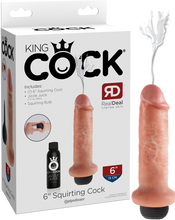 Load image into Gallery viewer, Pipedream King Cock 6&#39;&#39; Squirting Cock Dildo Ejaculating Dong (Flesh)
