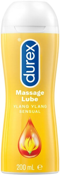 Durex 2-in-1 Sensual Ylang Ylang Massage Gel Lube (200ml) Personal Lubricant
