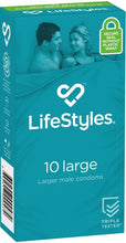 Load image into Gallery viewer, Lifestyles Large Male Condoms 10&#39;s Nominal Width 56mm
