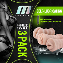 Load image into Gallery viewer, 3-Pack Self-Lubricating Vibrating Stroker Sleeve Kit (Vanilla) - LOVEBEE
