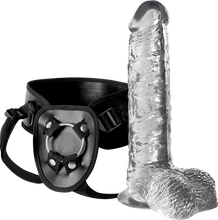 Load image into Gallery viewer, Strap-on Harness With 7&quot; Dong (clear)
