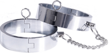 Load image into Gallery viewer, 70MM Metal Cuffs (Silver) - LOVEBEE
