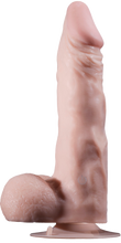 Load image into Gallery viewer, 8&quot; Vibrating Dong With Balls (Flesh) - LOVEBEE
