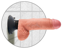 Load image into Gallery viewer, 7&quot; Vibrating Cock With Balls (Flesh) - LOVEBEE

