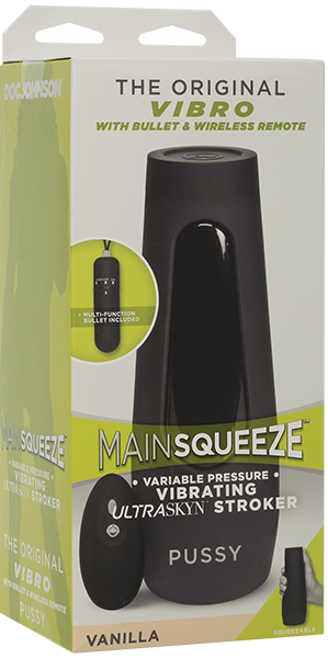 Main Squeeze Original Vibro UTRASKYN Masturbator Vibrating Pocket Pussy Sex Toy