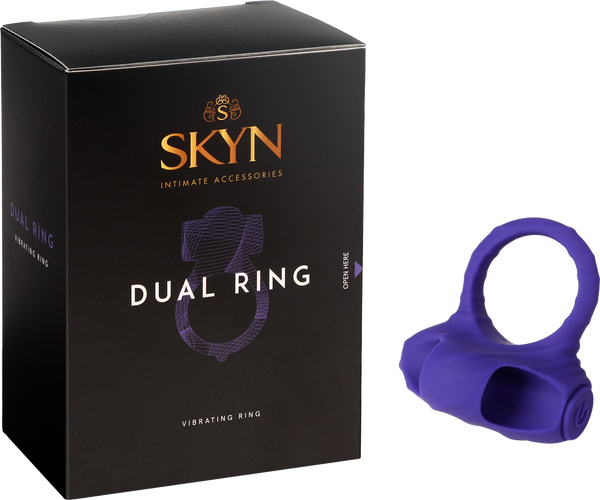 SKYN Dual Ring USB Rechargeable Cock Ring Penis Clitoral Stimulator Sex Toy