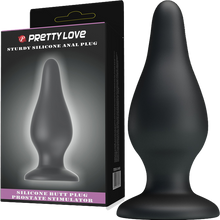 Load image into Gallery viewer, Sturdy Silicone Anal Plug (Black)
