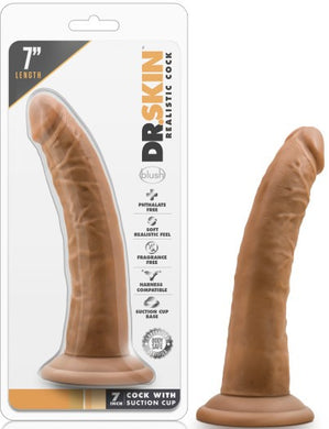 7 Inch Cock With Suction Cup (Mocha) - LOVEBEE